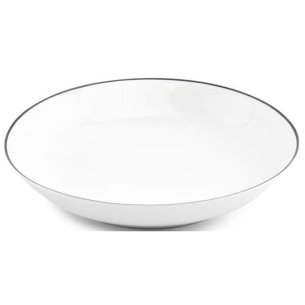 BonBistro Bord diep 21xH4cm coupe black rim Basic White