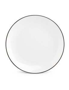 BonBistro Bord plat 15cm coupe black rim Basic White