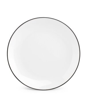 BonBistro Bord plat 15cm coupe black rim Basic White
