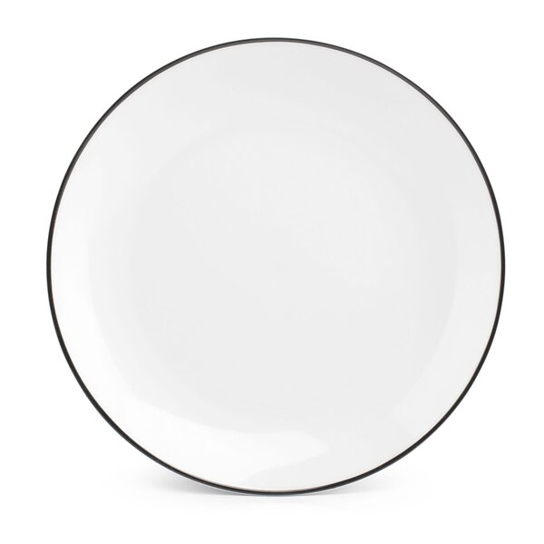 BonBistro Bord plat 15cm coupe black rim Basic White