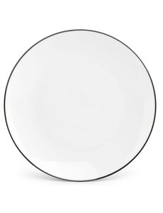 BonBistro Bord plat 20,5cm coupe black rim Basic White