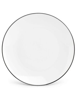 BonBistro Bord plat 20,5cm coupe black rim Basic White