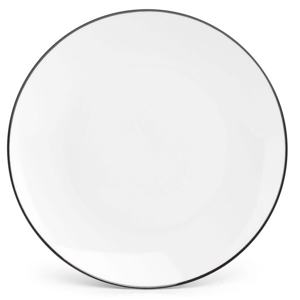BonBistro Bord plat 20,5cm coupe black rim Basic White