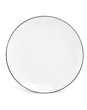 BonBistro Bord plat 26.5cm coupe black rim Basic White