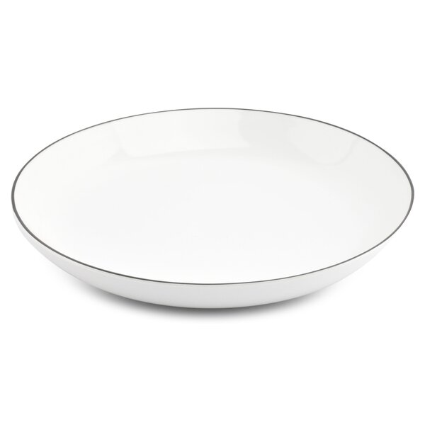 BonBistro Bord diep 27xH4cm coupe black rim Basic White