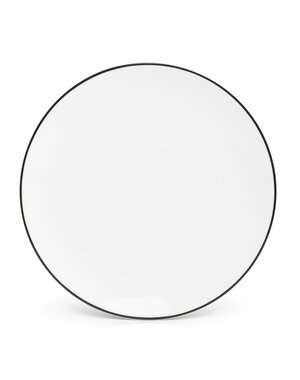 BonBistro Bord plat 24cm coupe black rim Basic White