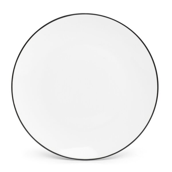 BonBistro Bord plat 24cm coupe black rim Basic White