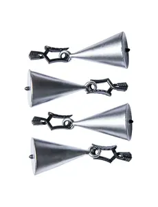 Wicotex Tafelkleed hangers kegels zilver set-4