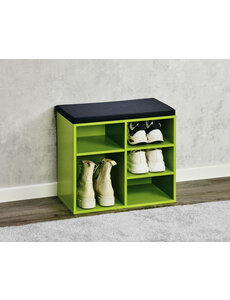Kesper Schoenenkast groen met zitkussen 51,5cm