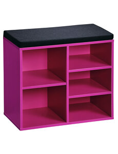 Kesper Schoenenkast roze met zitkussen 51,5cm