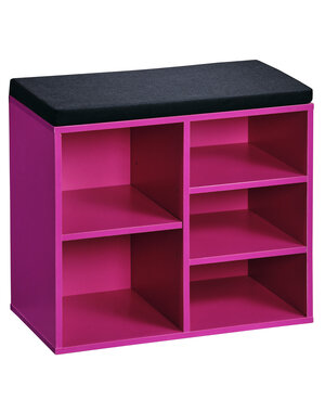 Kesper Schoenenkast roze met zitkussen 51,5cm