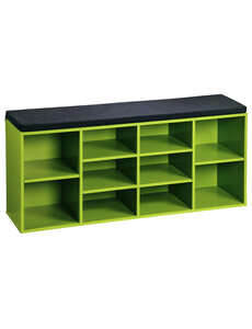 Kesper Schoenenkast groen met zitkussen 103,5cm