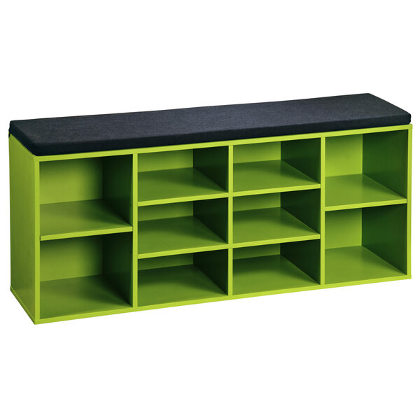 Kesper Schoenenkast groen met zitkussen 103,5cm