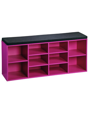 Kesper Schoenenkast roze met zitkussen 103,5cm