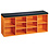 Kesper Schoenenkast oranje met zitkussen 103.5cm