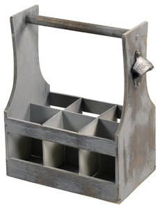 Kesper Flessendrager vintage grijs met opener