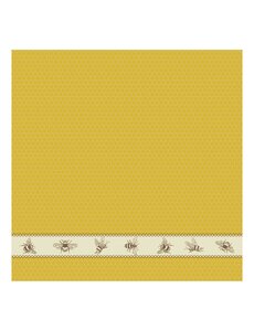 DDDDD Theedoek Bijen okergeel