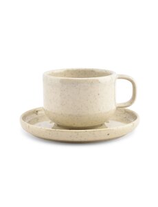 Salt en Pepper Kop en schotel 22cl vanille Blush