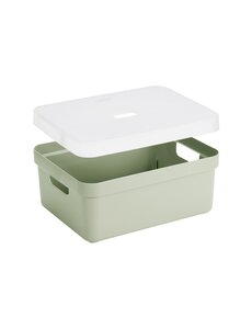 Sunware Opbergbox + deksel 24L lichtgroen Sigma home
