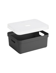 Sunware Opbergbox + deksel 24L antraciet Sigma home