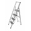 Wenko Trapladder aluminium 4 tredes zilver