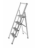 Wenko Trapladder aluminium 4 tredes zilver