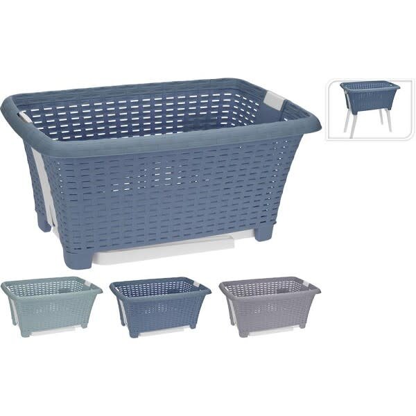 Excellent Houseware Wasmand met poten 60x40x58cm 3 assorti