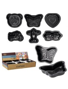 La Cucina Bakvorm in 6 verschillende afbeeldingen antikleeflaag 12x10cm