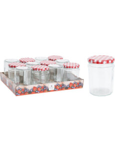  Jampot-inmaakpot 450ml met metalen deksel set van 12