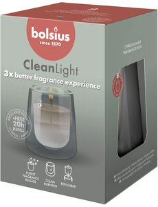 Bolsius Geurkaars Cleanlight starterkit smoky