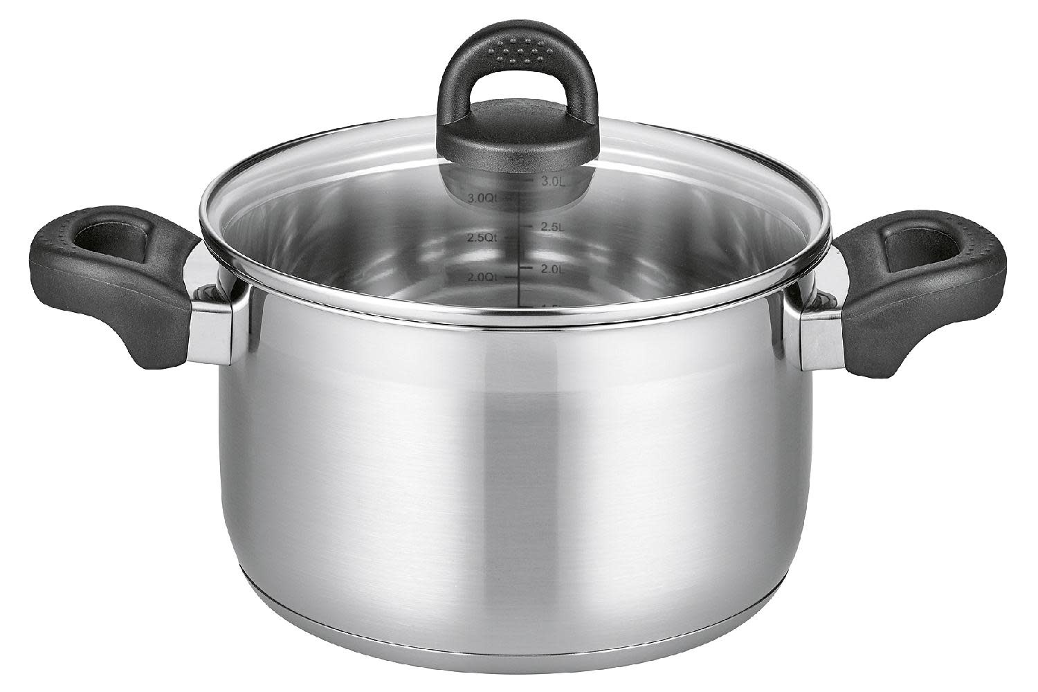 Rvs kookpan - pan met glazen deksel 20 cm