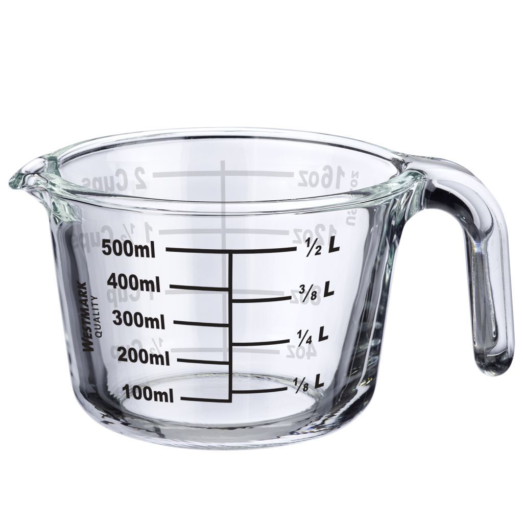 Maatbeker RVS met standaard 1,5 liter hoogte 16 cm