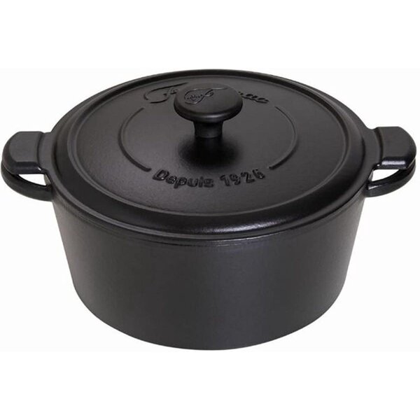 Fontignac Braadpan 24cm rond 3,6L Mains Libres Fontignac zwart