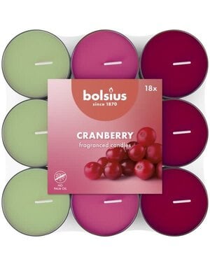 Bolsius Geurtheelichten wild cranberry set/18