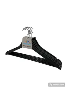 Wicotex Kledinghanger Hout - Zwart 5 stuks