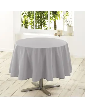 Wicotex Tafelkleed textiel Essentiel grijs rond 180cm