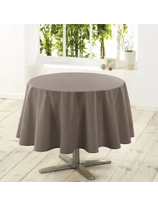 Wicotex Tafelkleed textiel Essentiel taupe rond 180cm