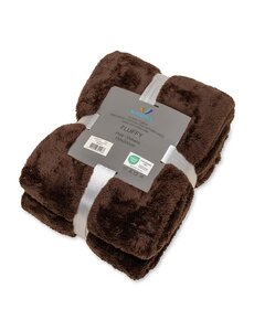 Wicotex Plaid-dekens- Fluffy bruin 150x200cm