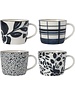 Dutch Floral Giftset 4 Bekers assorti