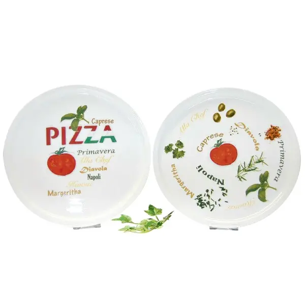 Pizzabord met decor porselein 30cm Retsch