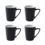 Mok 31cl zwart set 4 stuks