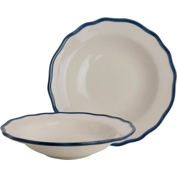 Laura Ashley Bord diep 22,5cm set/2 Solid Blue