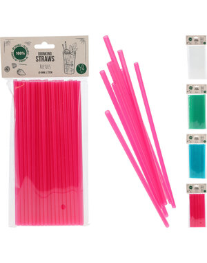  Rietjes kunststof - PP set 50 stuks 4 assorti