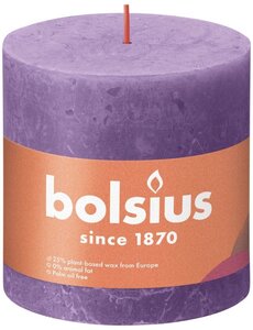 Bolsius Stompkaars rustiek Vibrant Violet 10x10cm
