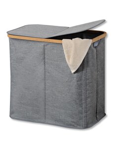 Kesper Wasmand grijs dubbel gemaakt van Bamboe & textiel Kesper