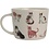 Dutch Floral Mok Katten 32cl set/3