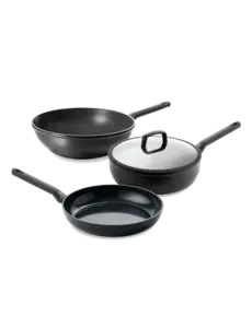 BK Cookware Pannenset koekenpan 28cm + hapjespan + wokpan BK Easy Induction Ceramic