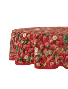 Wicotex Tafelzeil rond 160cm Aardbeien