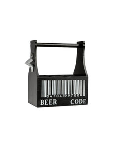 Cosy & Trendy Bierflesjes drager zwart met opener