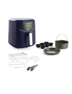 BK Cookware BK Airfryer XXL 1 basket 7,6L + 4 delige grillset + 8 delige bakset.